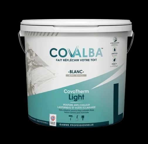 Laque solaire CovaTherm Light pots Covalba pour lanterneaux polycarbonate